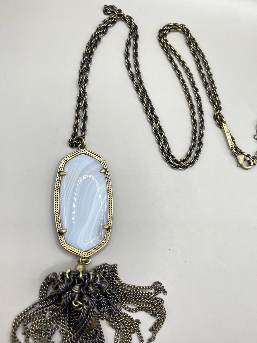 Kendra Scott White Agate Rayne Necklace